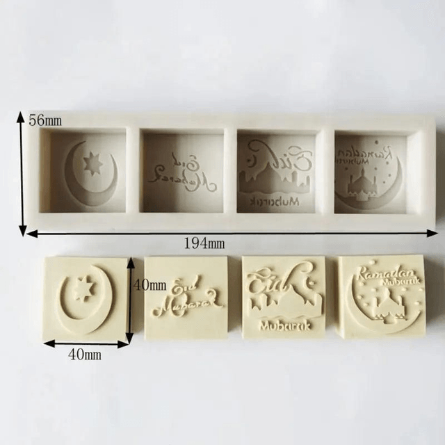 Silicone Fondant Mould - Ramadan and Eid design