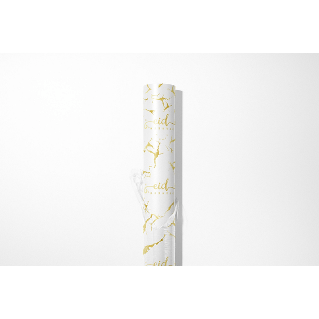 Eid Wrapping paper - White Gold Foil (50x70cm)