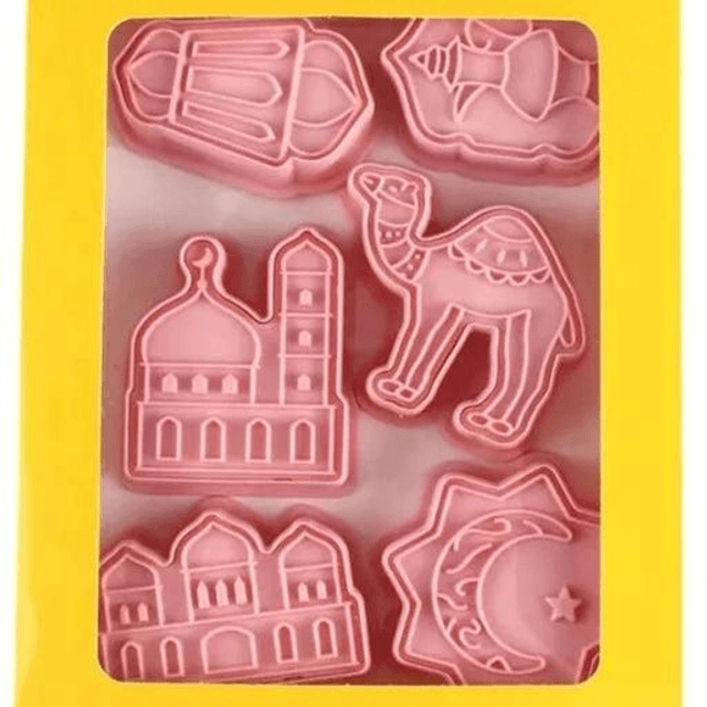 Eid and Ramadan Fondant/Biscuit and Cookie Cutter - 6 pcs individual shapes (style 2)