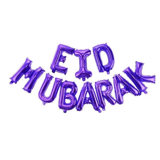 Eid Mubarak Foil Kit Purple 16"