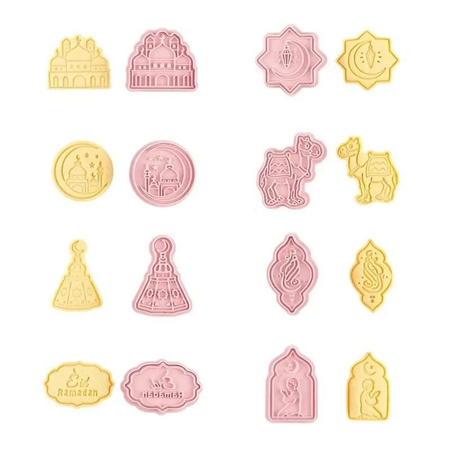 8x Eid and Ramadan Fondant Press /Biscuit and Cookie Cutter