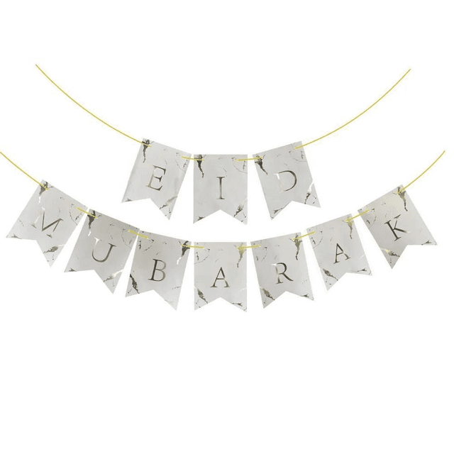 Eid Bunting - White Marble