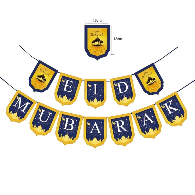 Eid Bunting- Blue and Gold