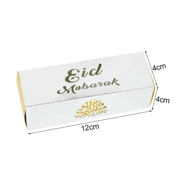 5 pcs Eid Gift Box - Large - White &amp; Gold
