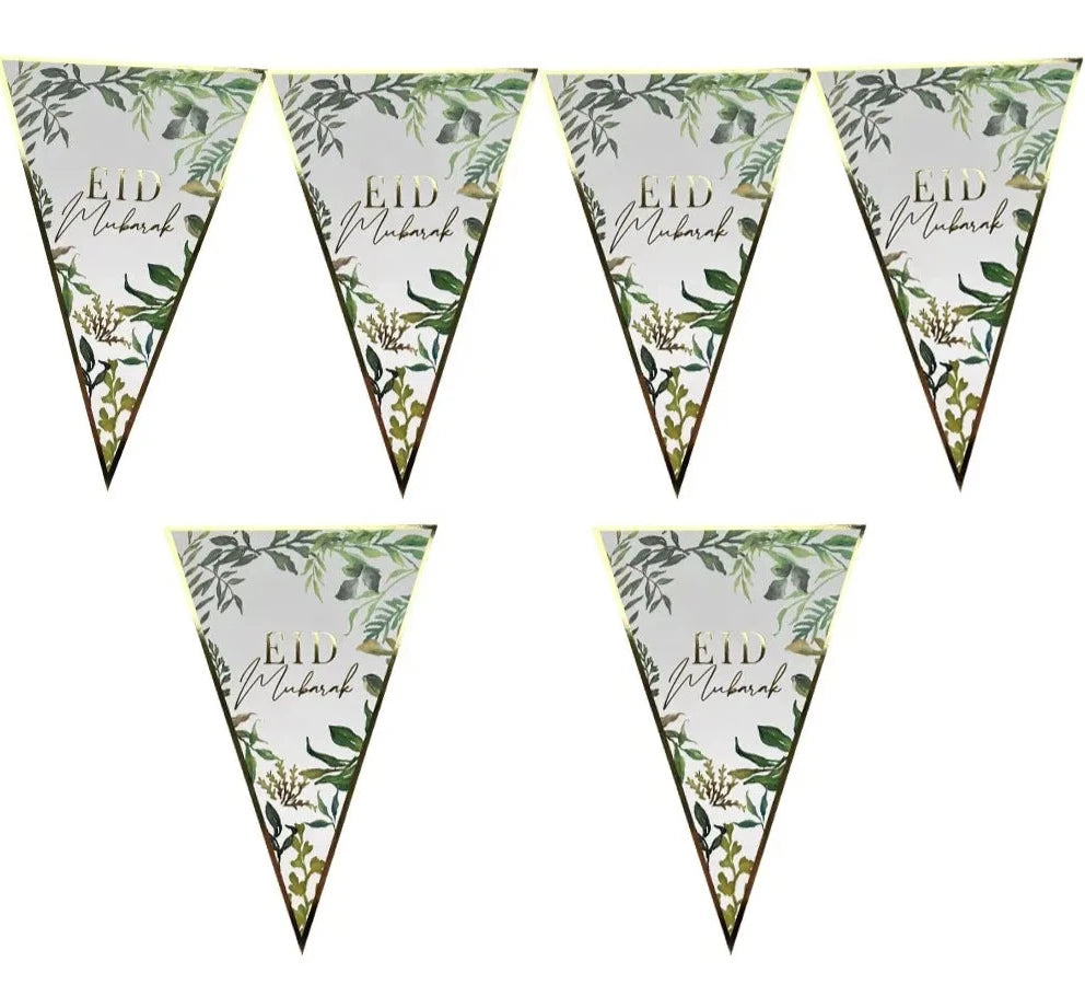 Eid Leaf Bunting | Eid Leaf Design Bunting | Party Mubarak