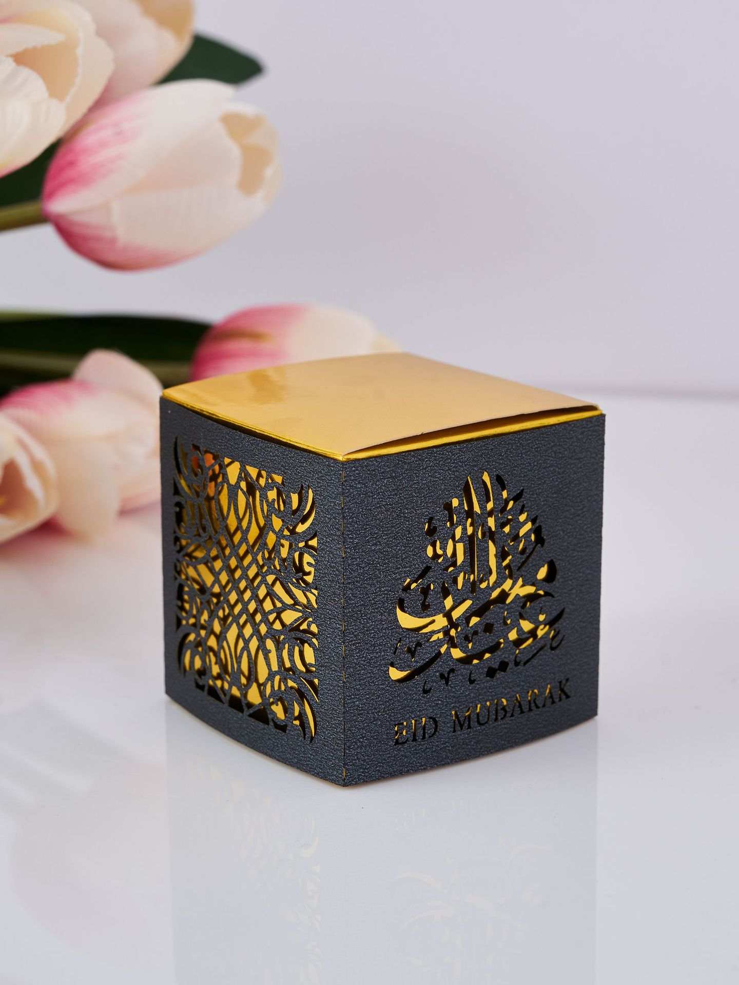 5 pcs Eid Gift Box - Small - Black & Gold