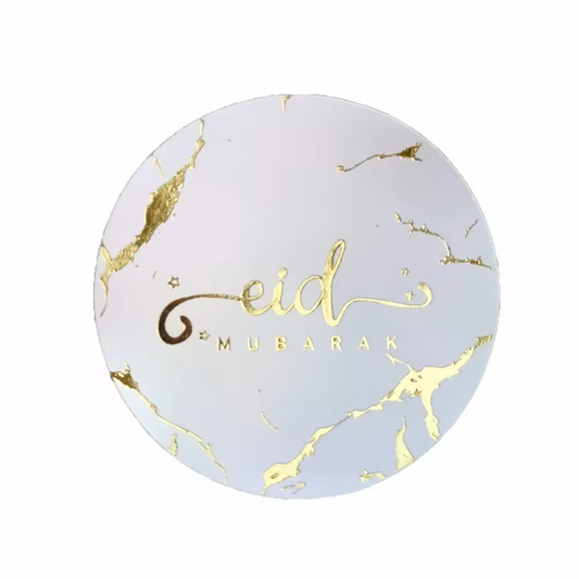 Eid Mubarak Sticker - White Marble