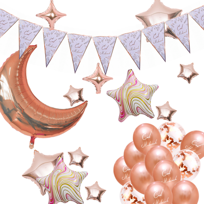 Rose Gold Eid Balloon | Eid Rose Gold Balloon Kit | Party Mubarak