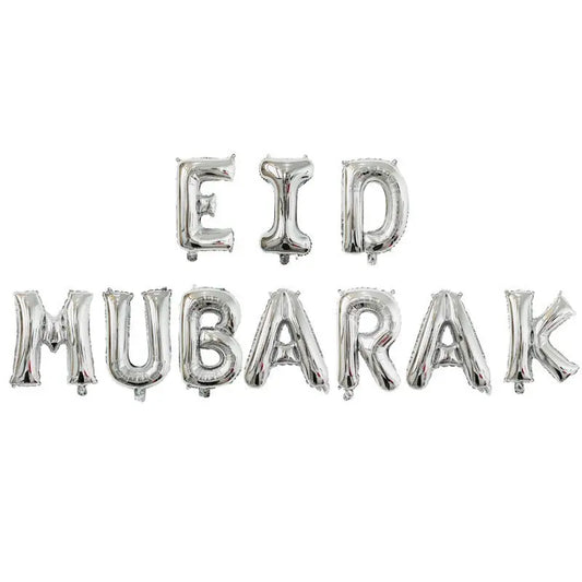 Eid Mubarak Foil Letter Kit Silver